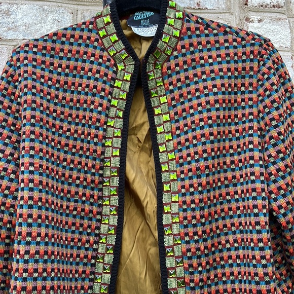 Vintage Jean Paul Gaultier Mulitcolor Wool Beaded Jacket - Picture 2 of 15